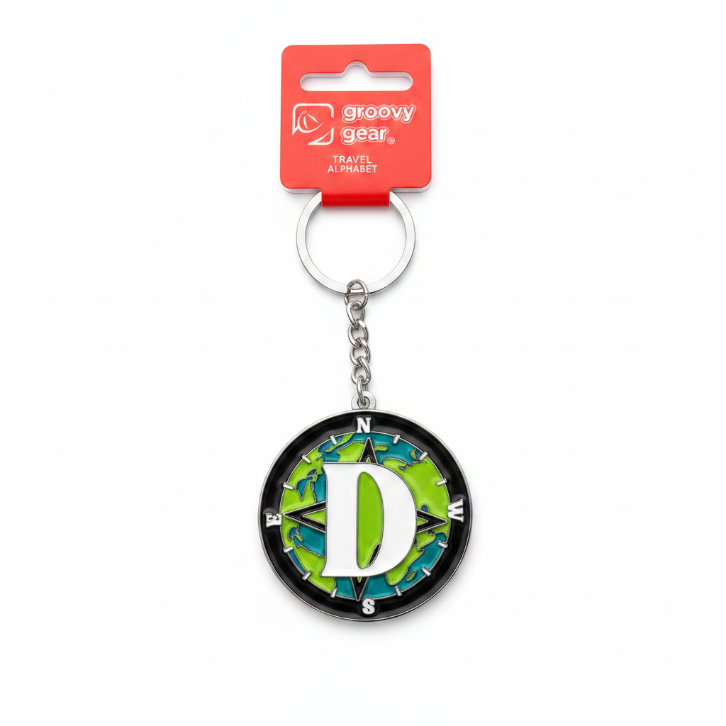 Spinning Globe Letter D
