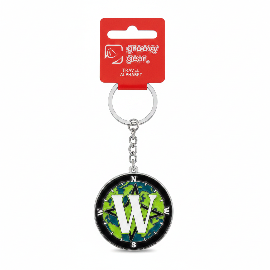 Spinning Globe Letter W
