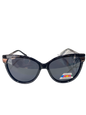 Cat-eye sunglasses featuring black frames and polarized lenses (1pcs)
