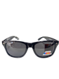 Black sunglasses feature a classic Wayfarer style frame with polarized lenses (1pcs)