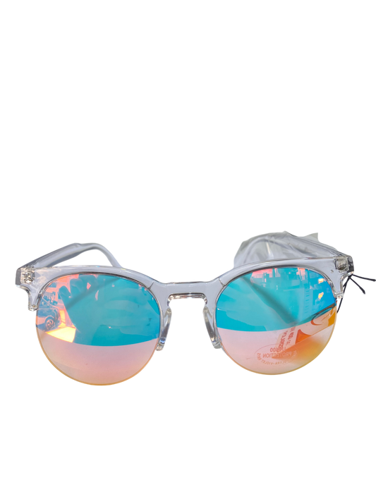 Sunglasses clear frame with mirrored lenses (1pcs)