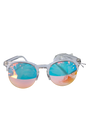 Sunglasses clear frame with mirrored lenses (1pcs)