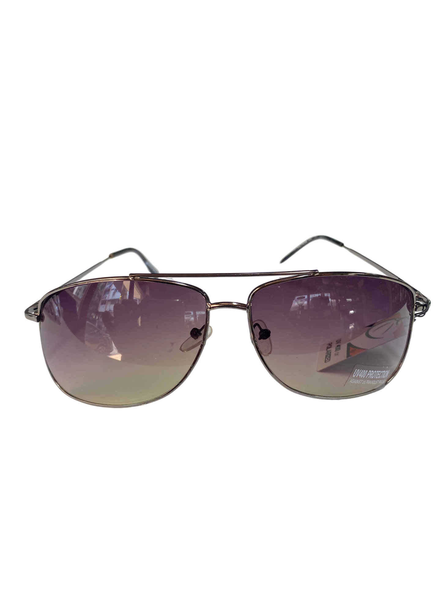 Sunglasses featuring gold frames and purple lenses (1pcs)