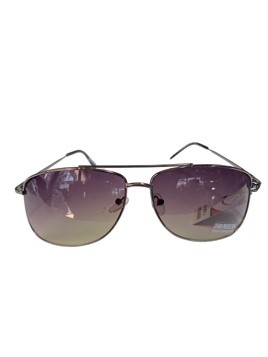 Sunglasses featuring gold frames and purple lenses (1pcs)