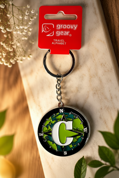 Spinning Globe Letter C