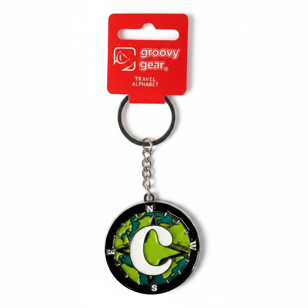 Spinning Globe Letter C