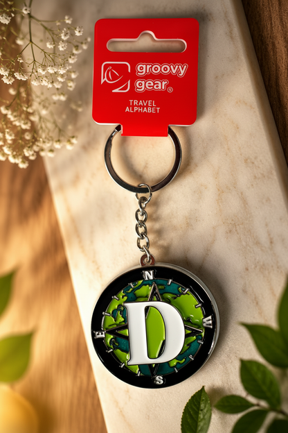 Spinning Globe Letter D