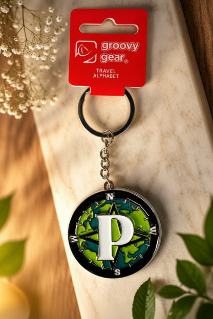 Spinning Globe Letter P