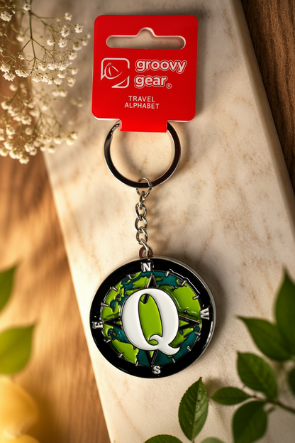 Spinning Globe Letter Q