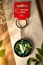 Spinning Globe Letter V