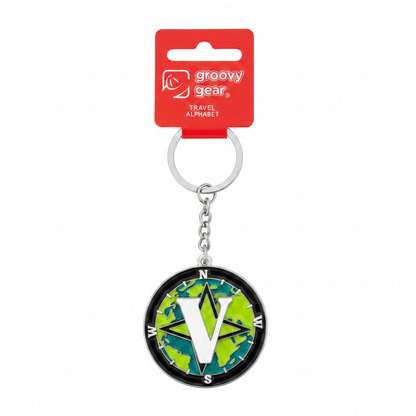 Spinning Globe Letter V