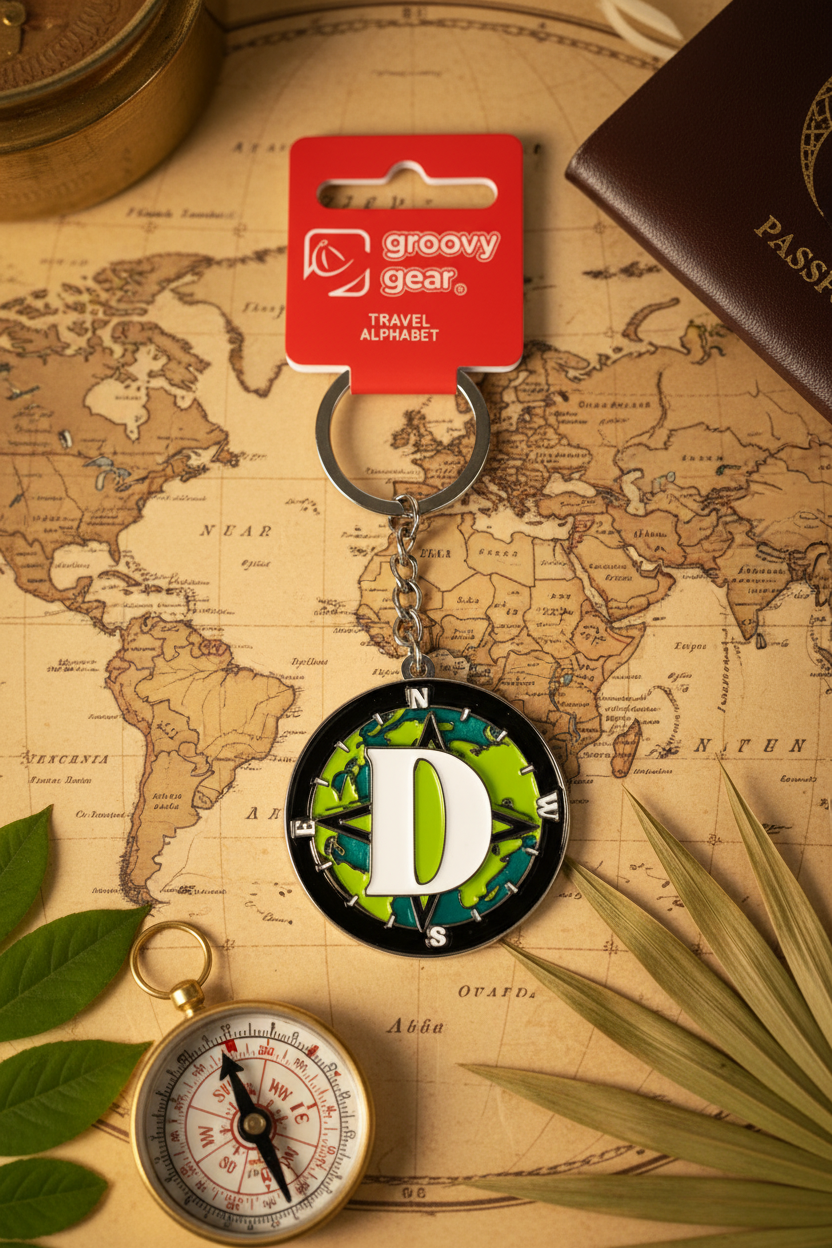 Spinning Globe Letter D