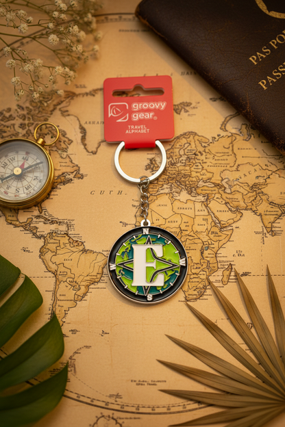 Spinning Globe Letter E