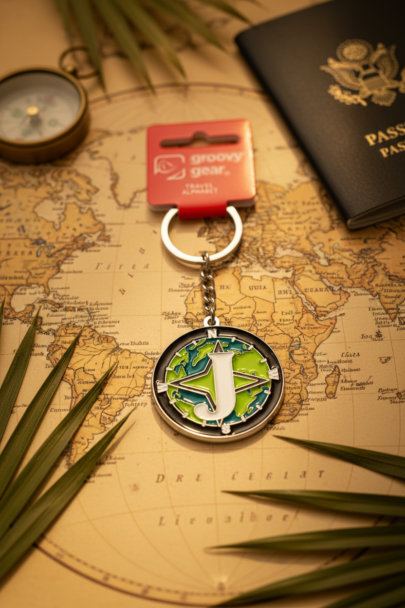 Spinning Globe Letter J